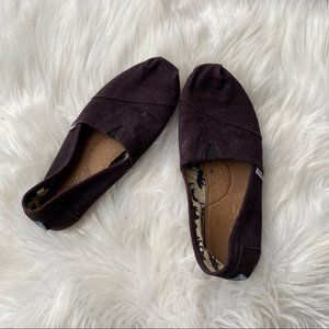 TOMS Black Slip On Shoes